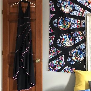 black and pink event dress